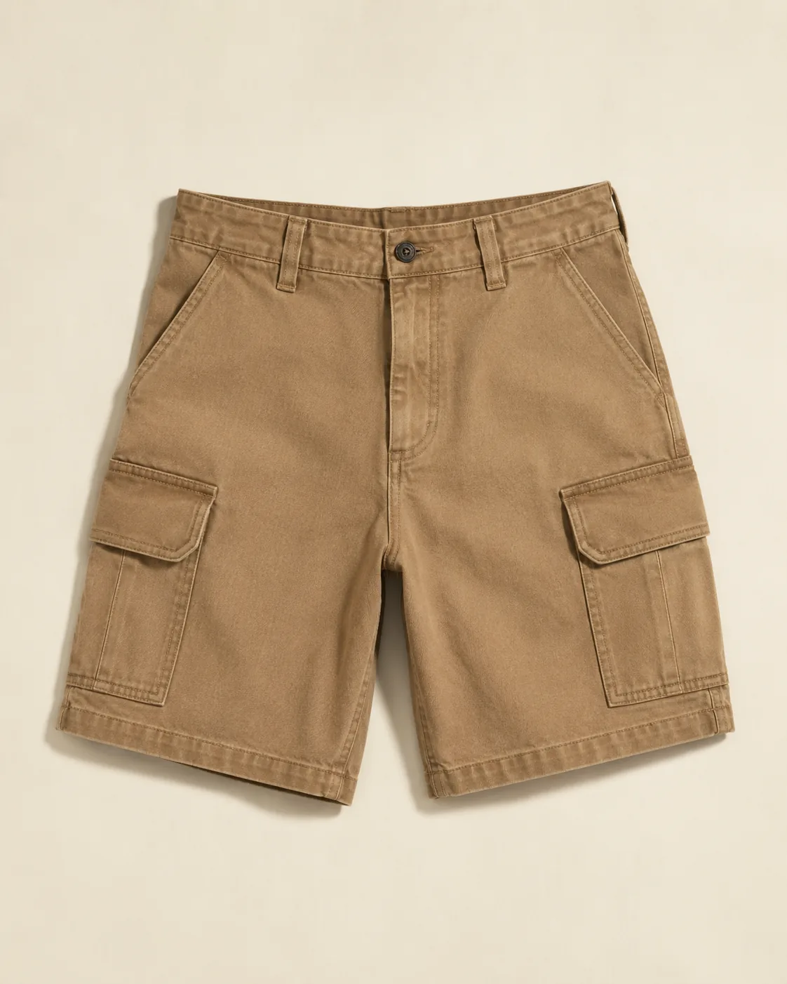 Tan canvas field shorts